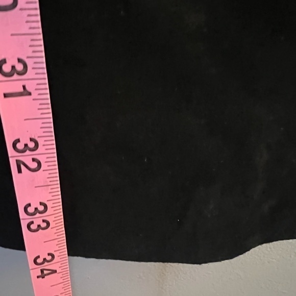 ATLANTIC Beach leather coat works black pig suede with bling faux diamond XL - Picture 11 of 13